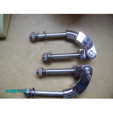 Complete Door hinge in polished stainless sold as a pair [N-14:19-Car-NE]
